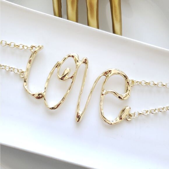 Zara “LOVE” Necklace - Picture 3 of 12